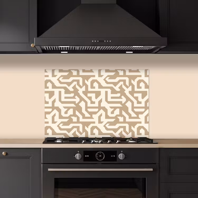 Paraschizzi cucina - Moderno - Astratto - Beige — 5