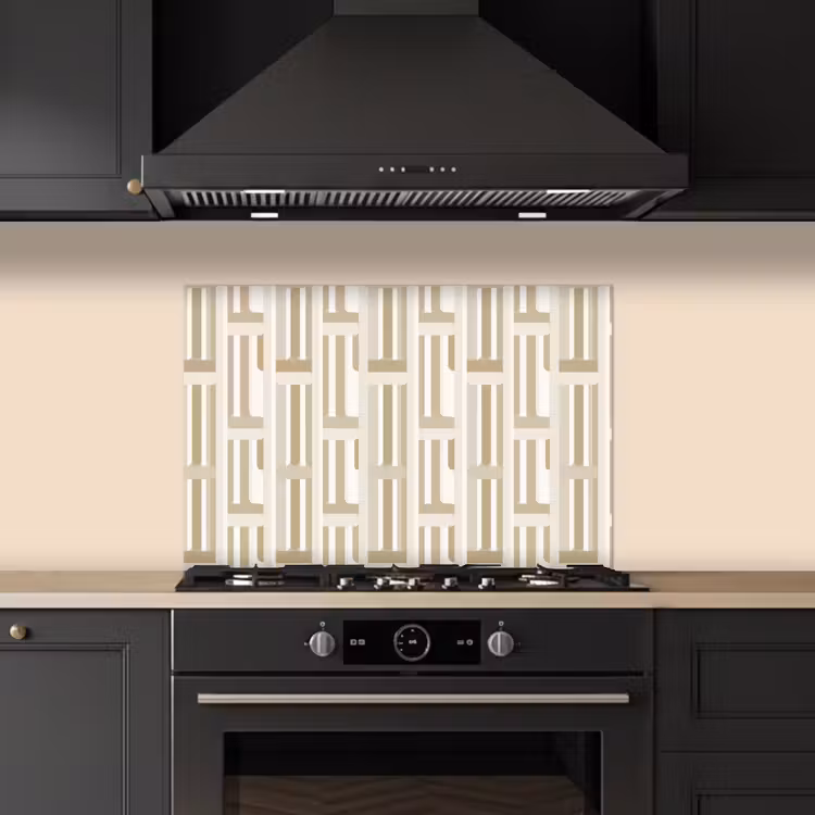 Paraschizzi cucina - Moderno - Geometrico - Beige — 5
