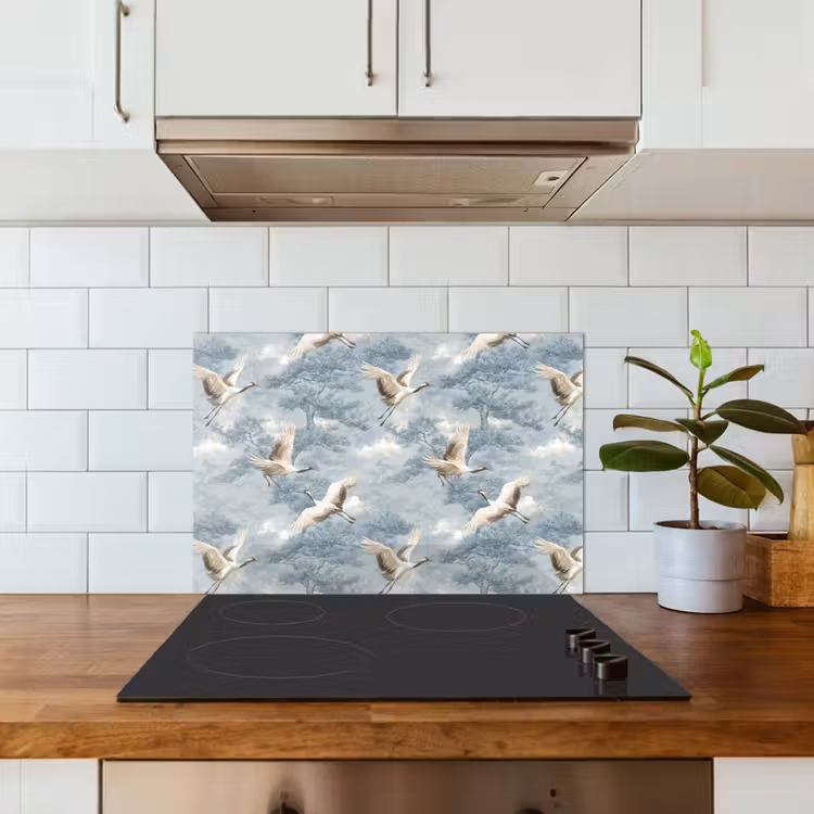 Paraschizzi cucina - Nuvole - Gru - Blu — 3