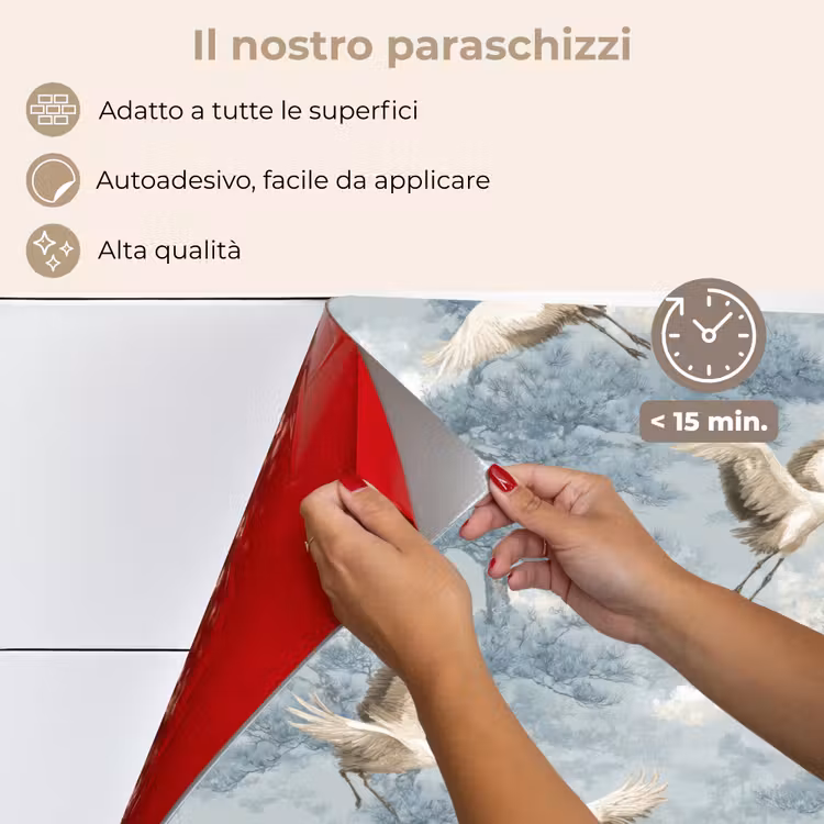Paraschizzi cucina - Nuvole - Gru - Blu — 4