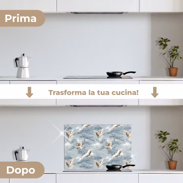 Paraschizzi cucina - Nuvole - Gru - Blu — 7