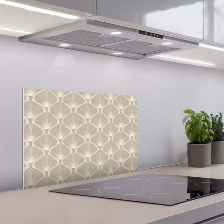 Paraschizzi cucina - Pannello - Ginkgo - Sabbia — 1