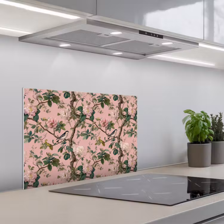 Paraschizzi cucina - Peonie - Botanico - Uccello — 1