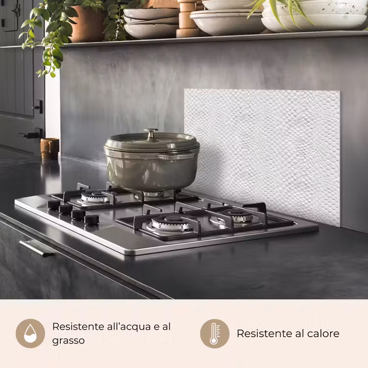 Paraschizzi cucina - Serpente - Modello - Bianco — 2