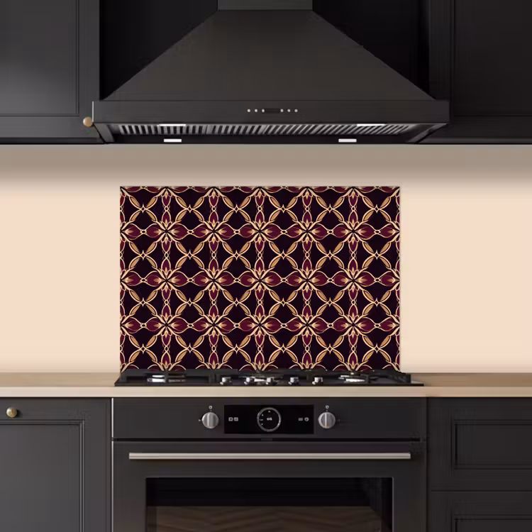 Paraschizzi cucina - Simmetrico - Piastrella - Borgogna — 5
