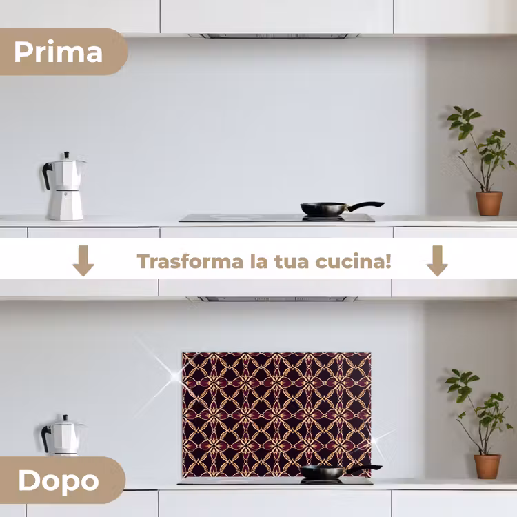 Paraschizzi cucina - Simmetrico - Piastrella - Borgogna — 7