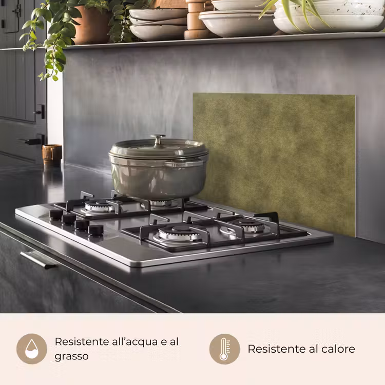 Paraschizzi cucina - Texture - Astratto - Verde — 2