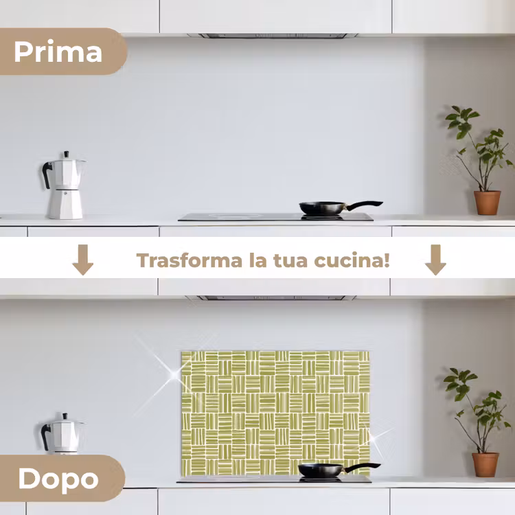 Paraschizzi cucina - Treccia - Motivo - Verde — 7