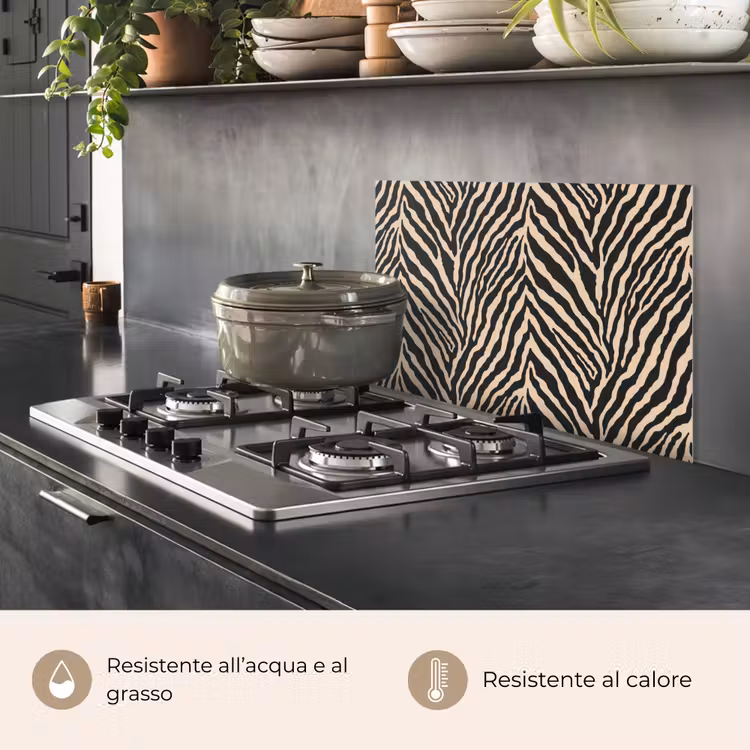 Paraschizzi cucina - Zebra - Classico - Nero — 2
