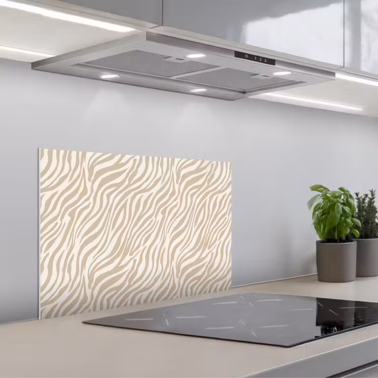 Paraschizzi cucina - Zebra - Motivo - Beige — 1