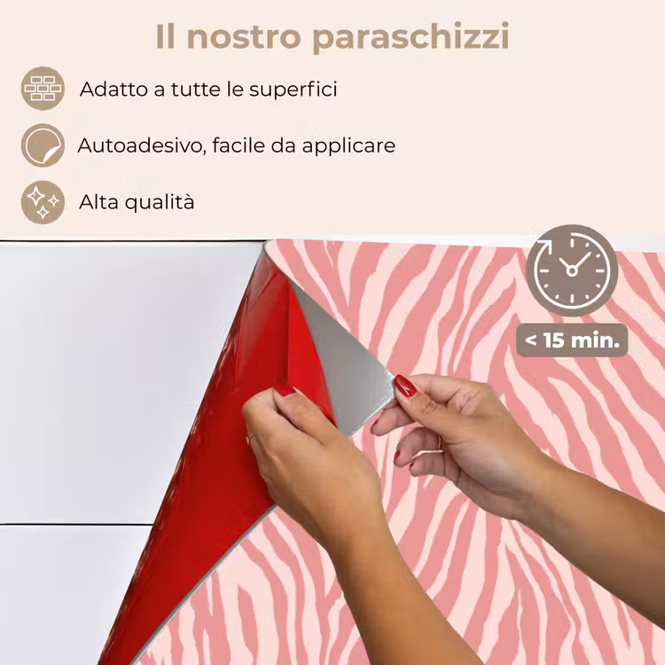Paraschizzi cucina - Zebra - Stampa - Rosa — 4