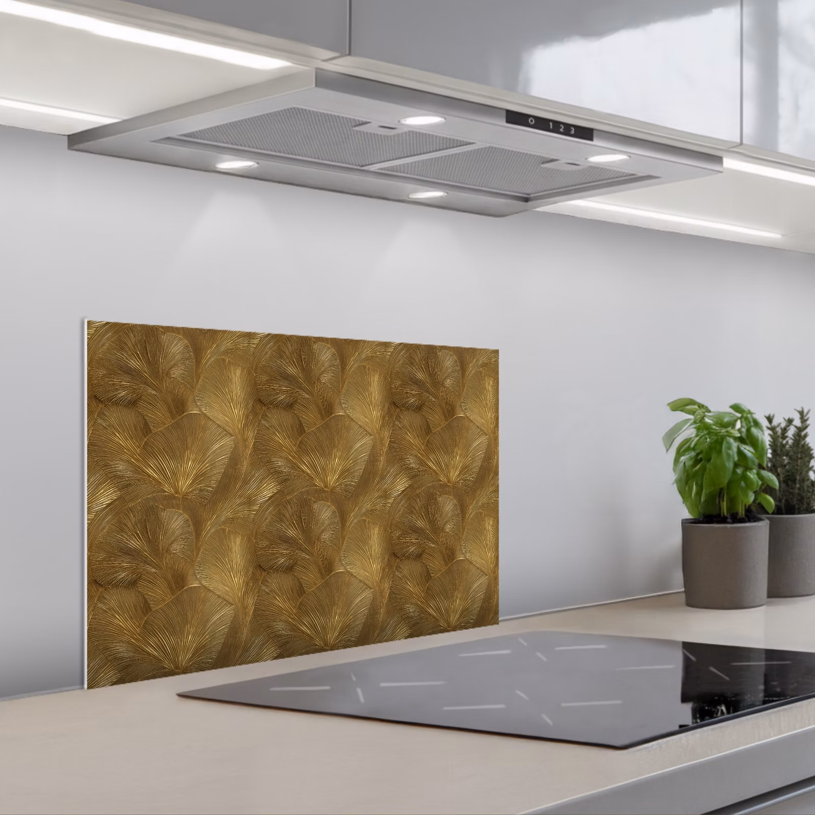 Paraschizzi cucina - Organico - Linee - Oro — 1