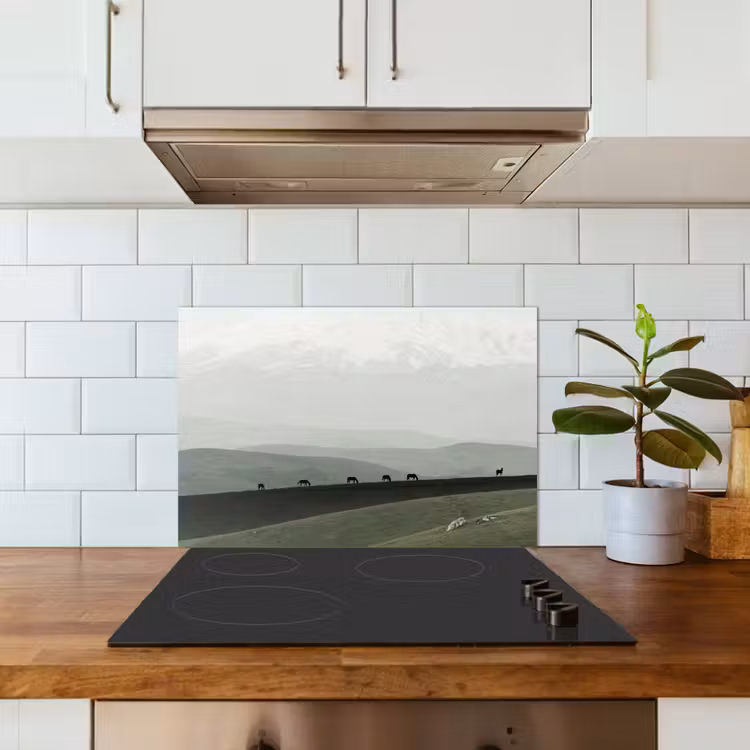 Paraschizzi cucina - Grigio - Montagna - Cavalli — 3