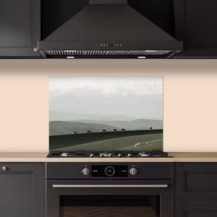 Paraschizzi cucina - Grigio - Montagna - Cavalli — 5