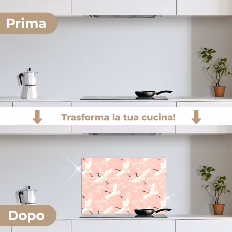 Paraschizzi cucina - Gru - Fiore - Rosa — 7