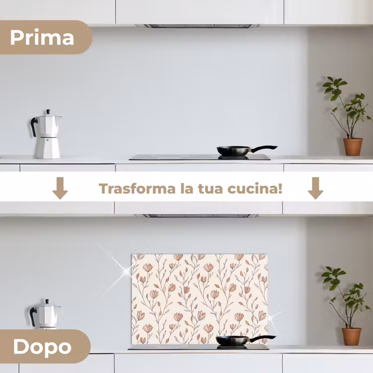 Paraschizzi cucina - Modello - Classico - Rosa — 7