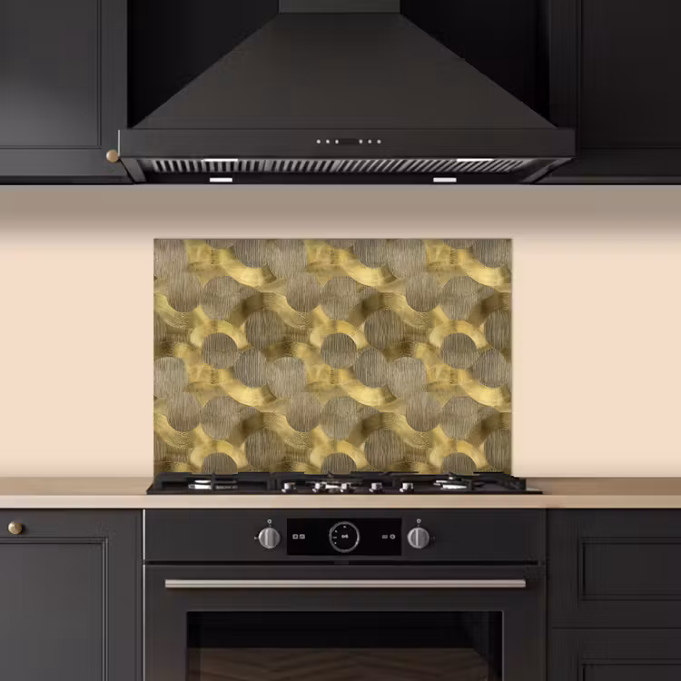 Paraschizzi cucina - Moderno - Geometrico - Oro — 5