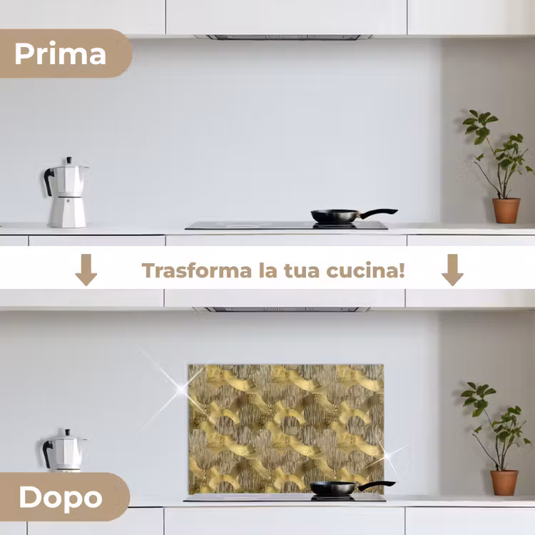 Paraschizzi cucina - Moderno - Geometrico - Oro — 7