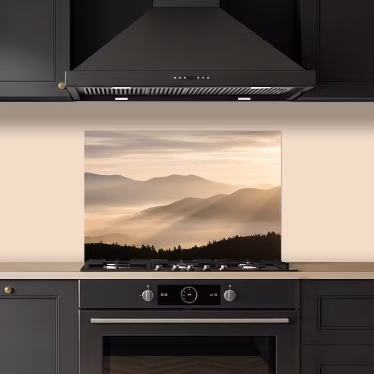 Paraschizzi cucina - Montagne - Nebbia - Raggi di sole — 5