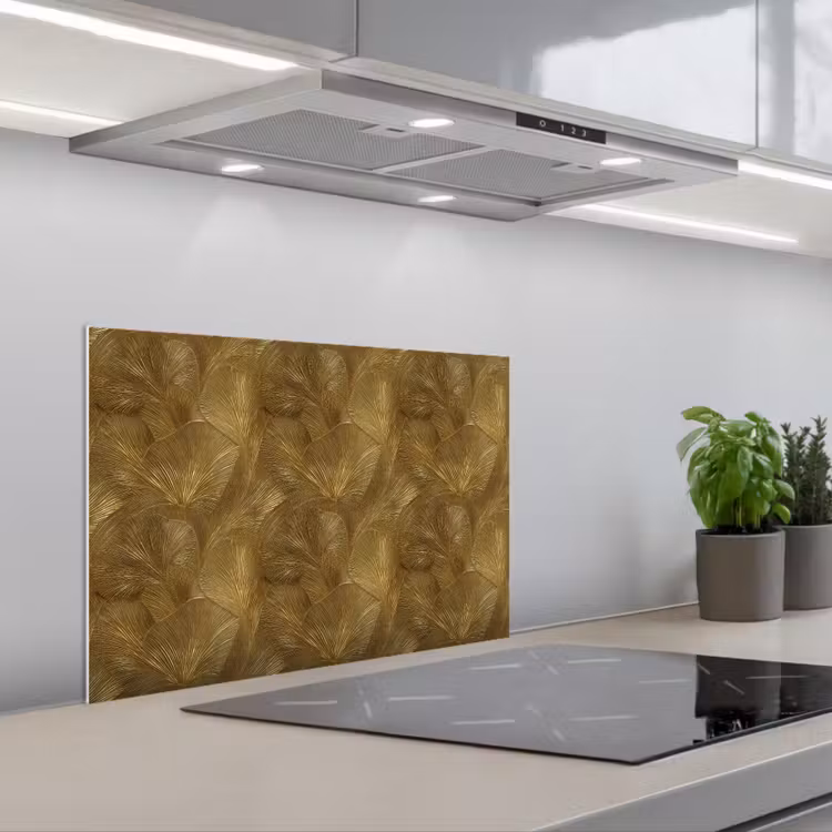Paraschizzi cucina - Organico - Linee - Oro — 1