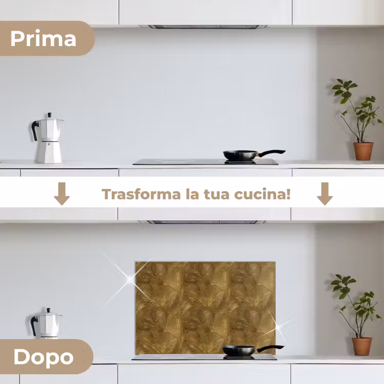 Paraschizzi cucina - Organico - Linee - Oro — 7