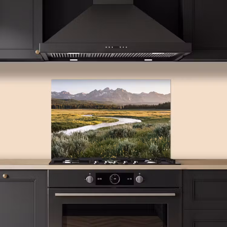 Paraschizzi cucina - Paesaggio di montagna - Fiume - Foresta — 5