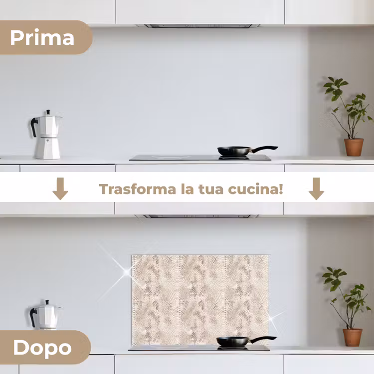 Paraschizzi cucina - Serpente - Motivo - Beige — 7