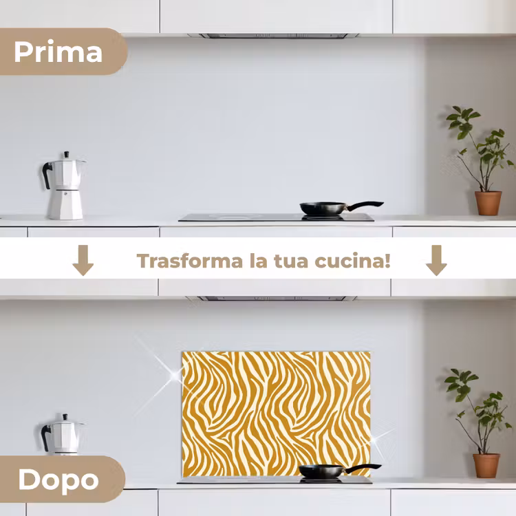 Paraschizzi cucina - Zebra - Classico - Ocra - Giallo — 7