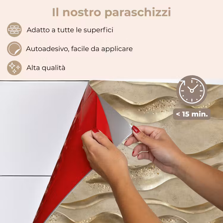 Paraschizzi cucina - Onde - Motivo - Oro — 4