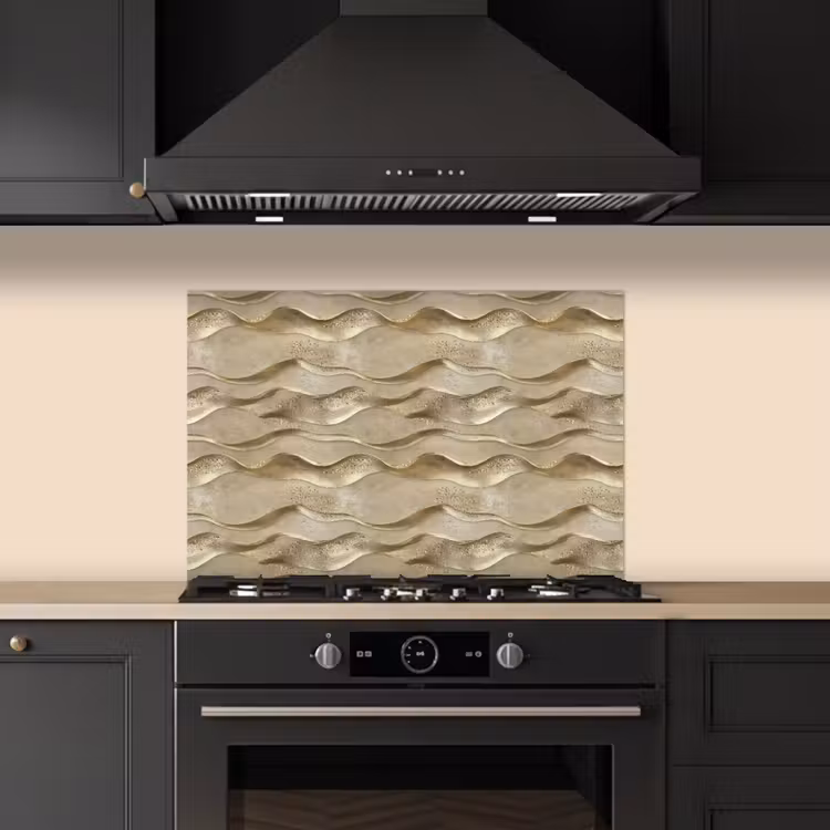 Paraschizzi cucina - Onde - Motivo - Oro — 5