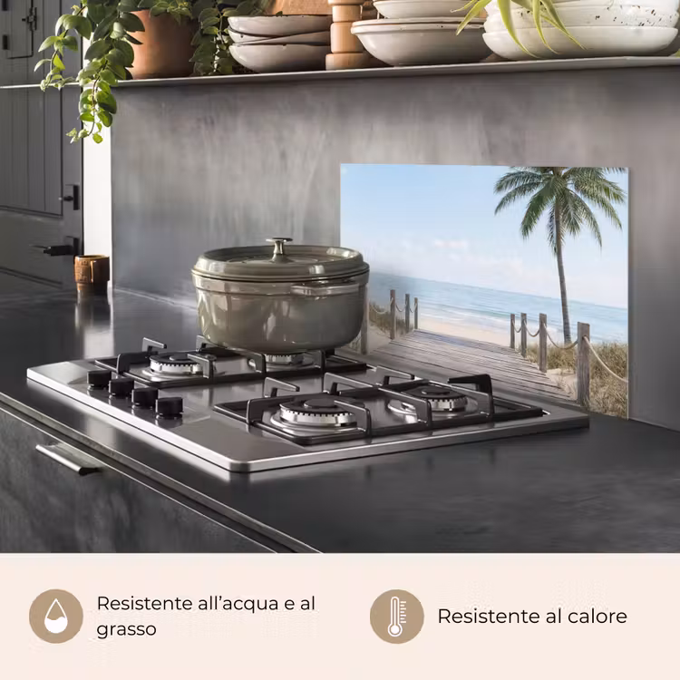 Paraschizzi cucina - Palme - Sentiero - Orizzonte — 2