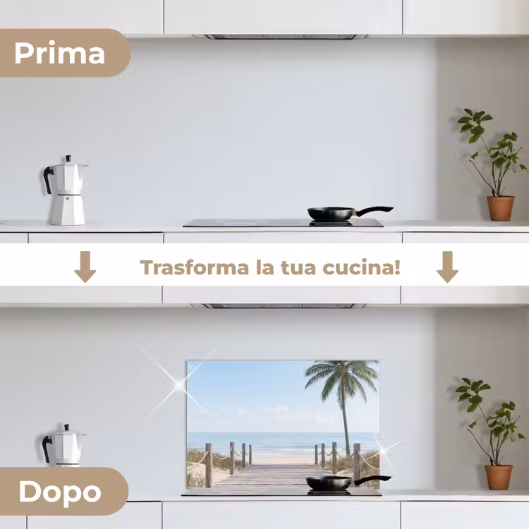Paraschizzi cucina - Palme - Sentiero - Orizzonte — 7