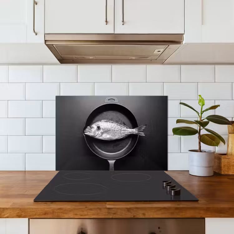 Paraschizzi cucina - Pan - Pesce - Nero - Bianco — 3