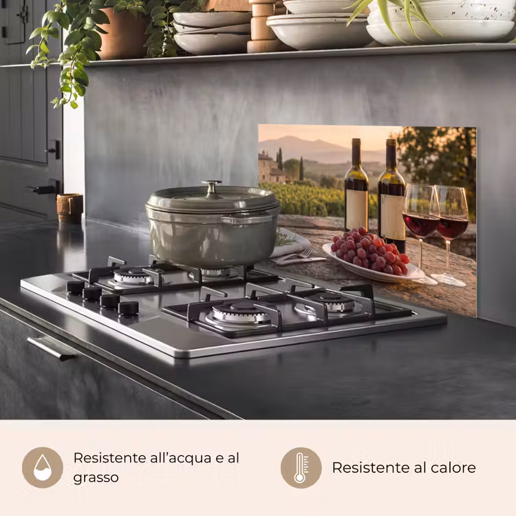 Paraschizzi cucina - Vino - Bicchieri - Uva - Vigneto — 2