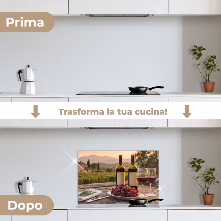 Paraschizzi cucina - Vino - Bicchieri - Uva - Vigneto — 7