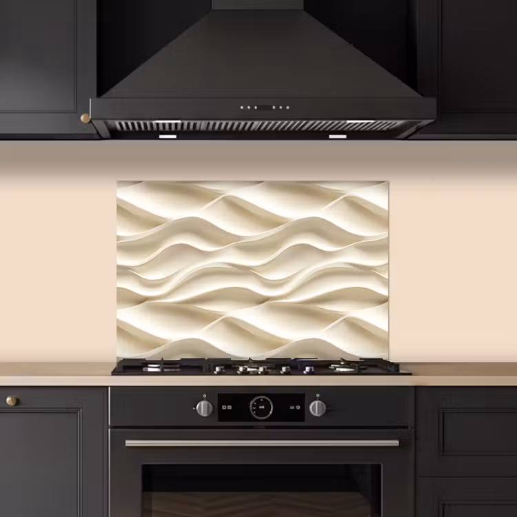 Paraschizzi cucina - Linee - Ondulate - Crema — 5