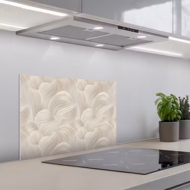 Paraschizzi cucina - Linee - Ventilatore - Beige — 1