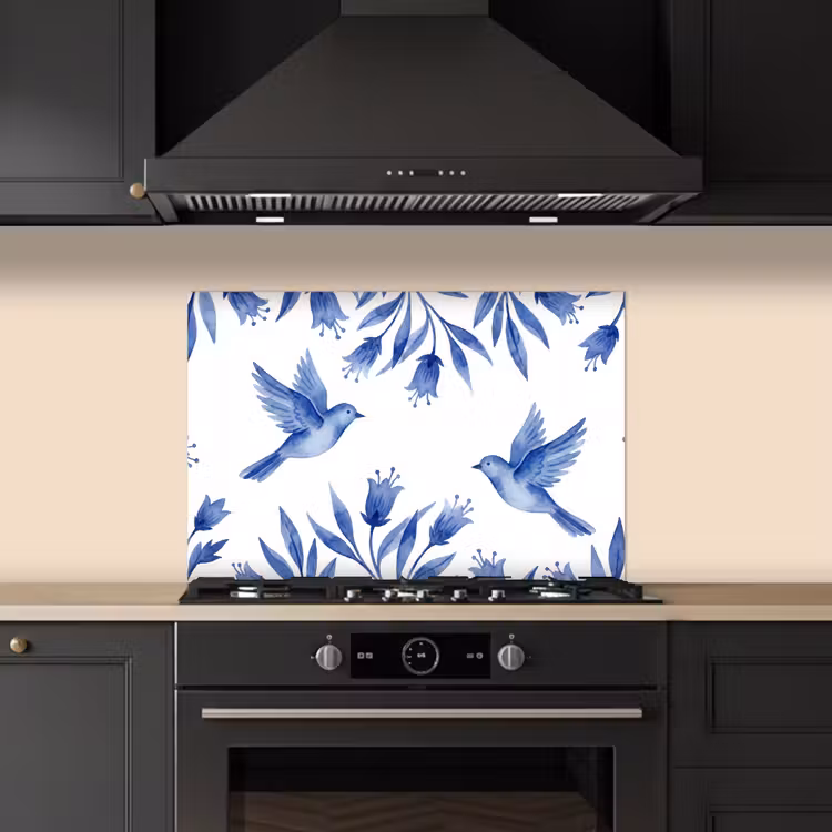 Paraschizzi cucina - Moderno - Uccelli - Delftware — 5