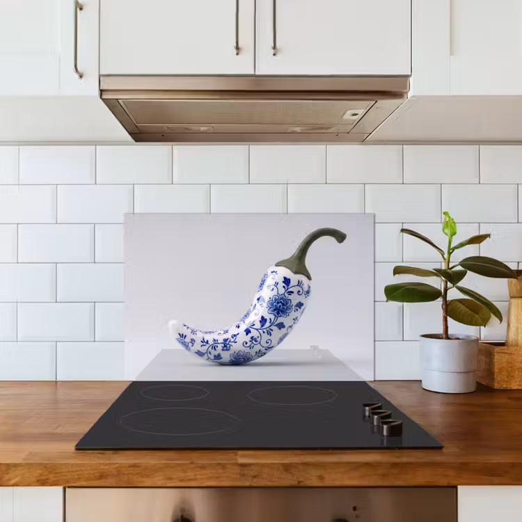 Paraschizzi cucina - Peperoncino - Ceramica - Blu — 3