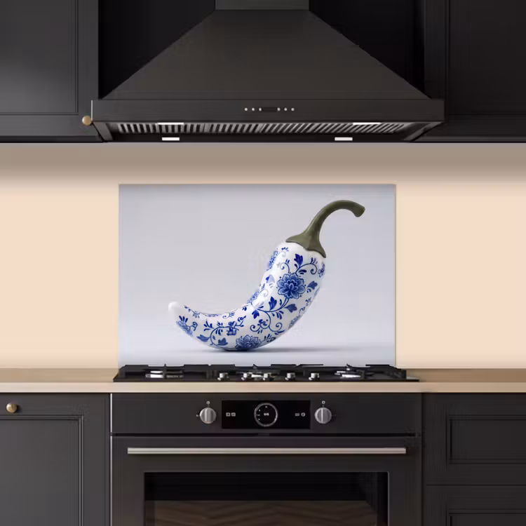 Paraschizzi cucina - Peperoncino - Ceramica - Blu — 5