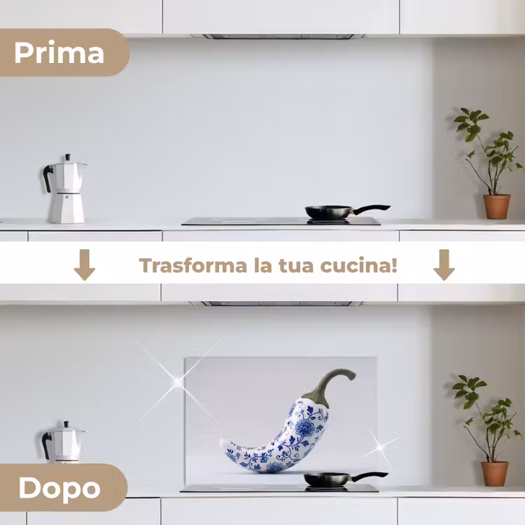 Paraschizzi cucina - Peperoncino - Ceramica - Blu — 7