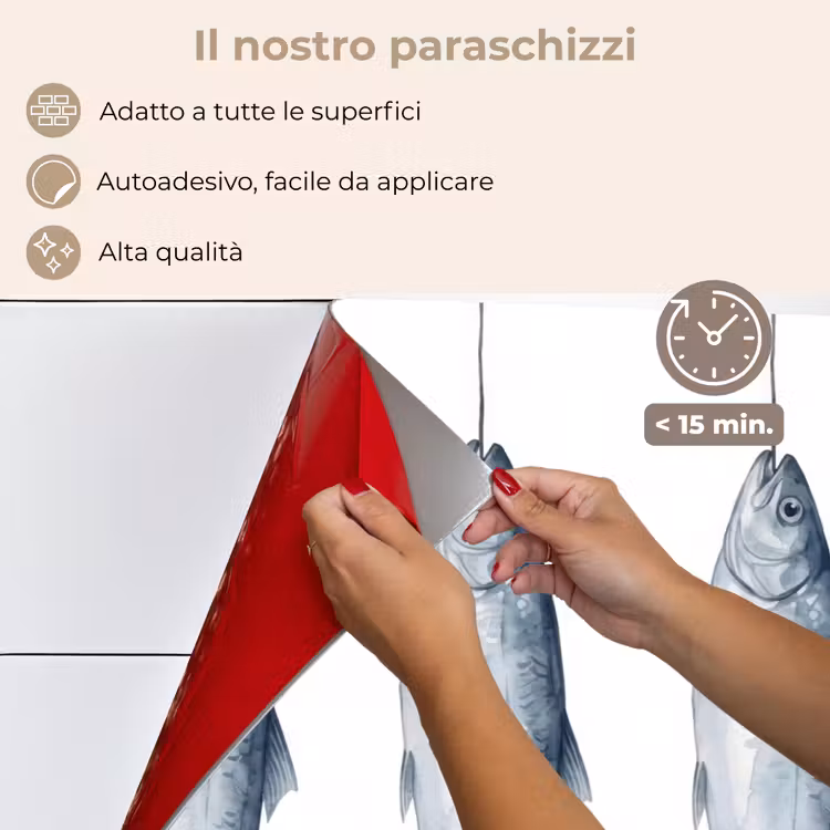 Paraschizzi cucina - Pesce - Illustrazione - Blu Delft — 4