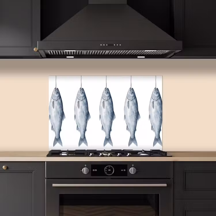 Paraschizzi cucina - Pesce - Illustrazione - Blu Delft — 5