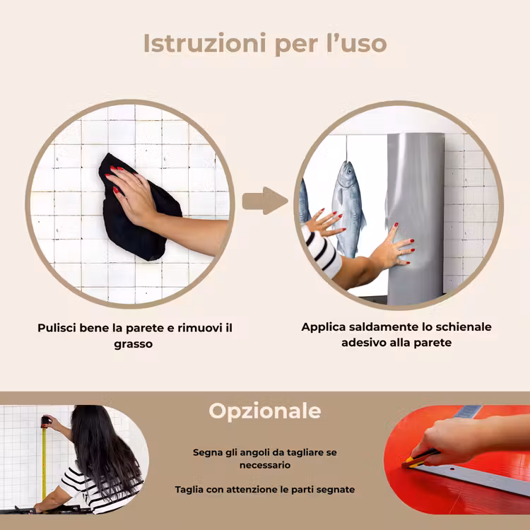 Paraschizzi cucina - Pesce - Illustrazione - Blu Delft — 6