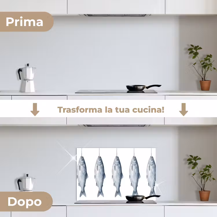 Paraschizzi cucina - Pesce - Illustrazione - Blu Delft — 7