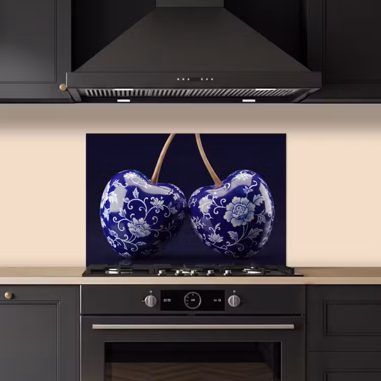 Paraschizzi cucina - Porcellana - Ciliegia - Delft - Blu — 5