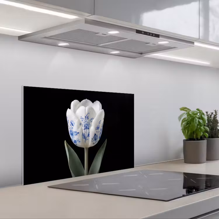Paraschizzi cucina - Tulipano - Motivo - Blu — 1
