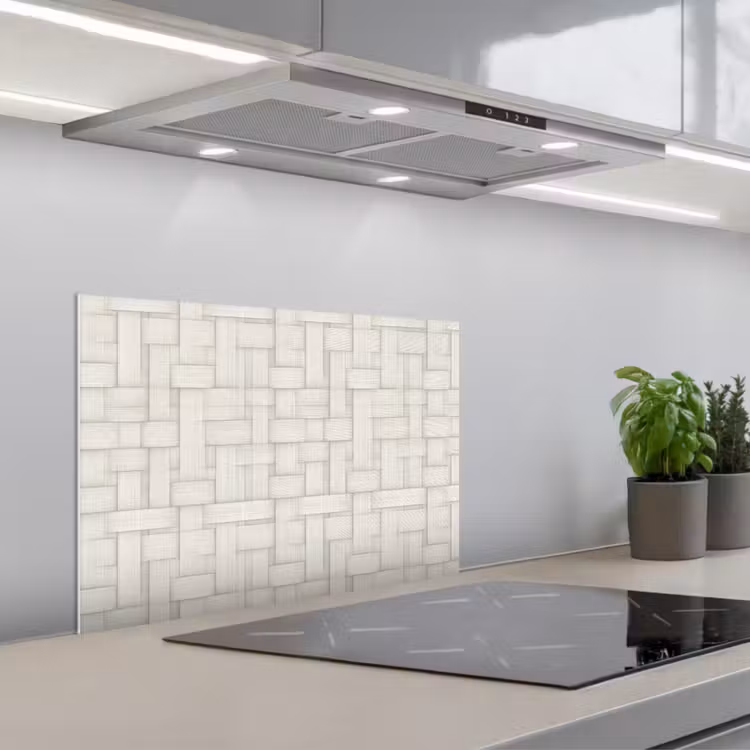 Paraschizzi cucina - Vimini - Strisce - Beige — 1