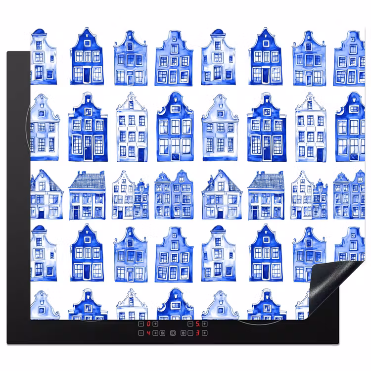 Protezione piano induzione - Motivo - Case - Blu — 1