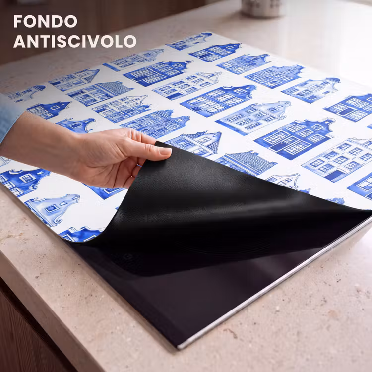 Protezione piano induzione - Motivo - Case - Blu — 6
